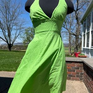 Deep V Neck Halter Dress